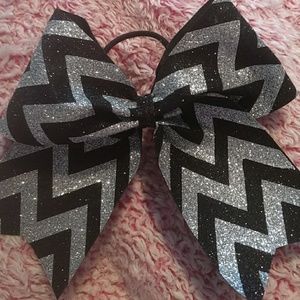 Black and Silver Sparkly Bow